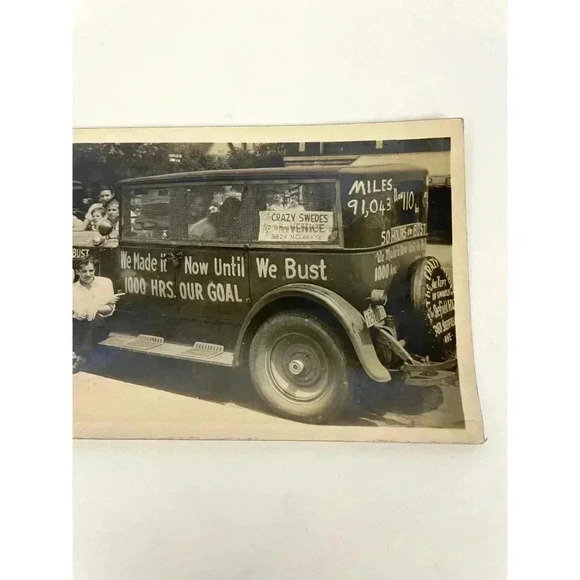 Antique 1930's The Crazy Swedes Vehicle Chicago Illinois Postcard Unique Rare - Picture 3 of 6